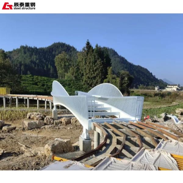 Buy Prefabricated Steel Truss Pedestrian Bridge Lightweight Structural Steel Bridge at wholesale prices