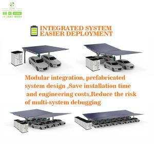 Solar Powered EV Charging Station with LiFePO4 Battery 215-365KWh