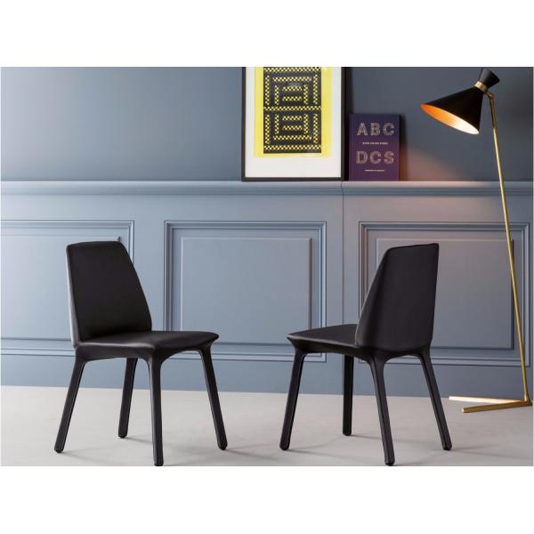 Buy Bonaldo Flute Leather Fiberglass Dining Chair Designed By Mauro Lipparini at wholesale prices