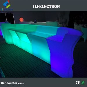 Wave Shape Luminous LED Bar Counter , Outdoor Light Up Bar Table Waterproof