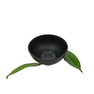 Camping Melamine Round Bowl / Black Bowl 5'' Tasteless Durable