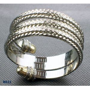 Durable color metal bangles with rhodium plated, with silver, gold , black ,