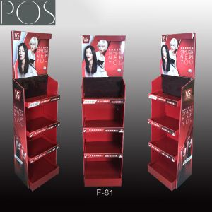 cosmetic floor display stand with double sides