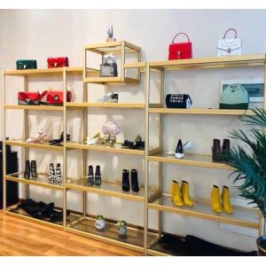 Simple Popular Metal Retail Shoe Shelves Stand Showcase Customized Design