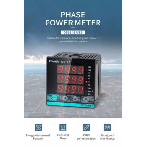 RS485 Multifunction Power Meter 2 Loop Programmable Alarm LED Display