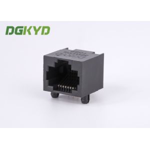 DGKYD-56WDNL 100 Base T Right Angle Rj45 Single Port jack black plastic housing
