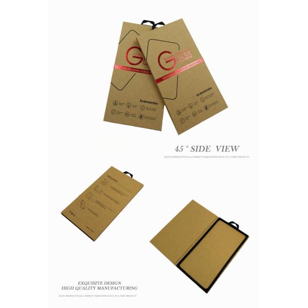 Kraft Paper Custom Printed Packaging Box For Mobile Phone Film Packaging