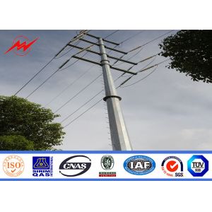 16m Q345 bitumen electrical power pole for overheadline project