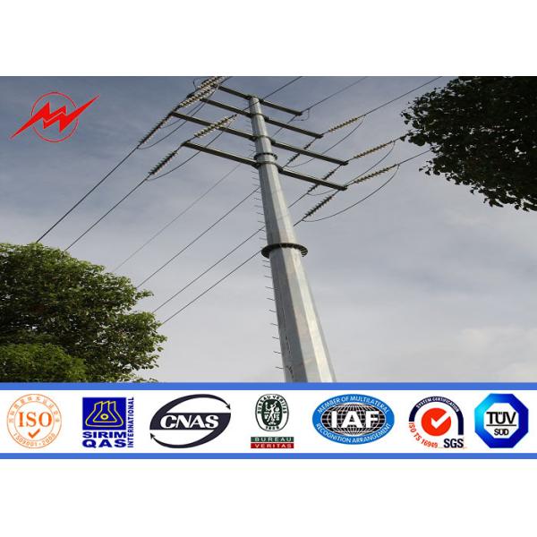 Buy 16m Q345 bitumen electrical power pole for overheadline project at wholesale prices