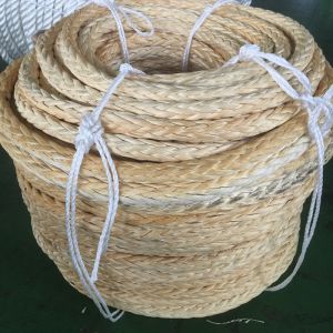 Polyester Fiber Double Braided UHMWPE Rope Towing Trawling 12 Strand