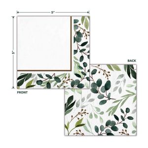 Green Birthday Decor Compostable Disposable Paper Tableware