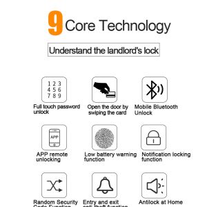 Intelligent Fingerprint Scanner Door Lock Burglar Proof Automatic Intelligent