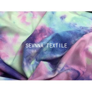 Tie Dyed Free Cuttable Stretchy 230GSM Yoga Wear Fabric