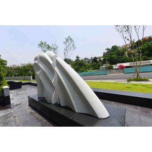 Stainless Steel Modern Abstract Sculpture , Metal Modern Outdoor Sculpture