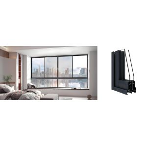 GC90 Aluminum Frame Sliding Windows Anodized Commercial Aluminum Sliding Windows