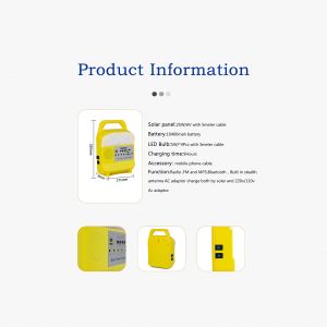 Home Mobile Charging LED Solar Lamp Kit 25W Solar Panel System