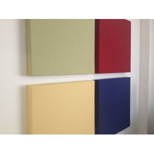 Resturant 50mm Thick Soundproofing Fabric Wrapped Acoustical Panels Absorbing