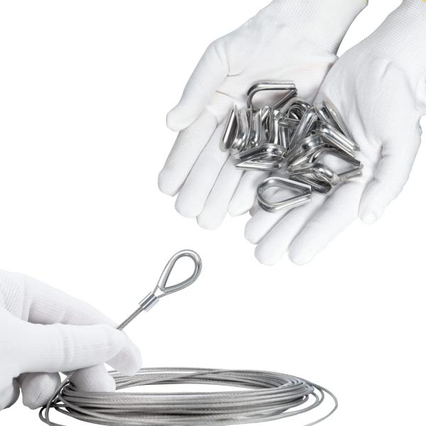 Lightweight Practical Wire Rope Thimbles , Rustproof Stainless Steel Cable Thimbles