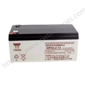 YUASA NPH3.2-12 Valve Regulated Lead Acid Battery 12V 3.2Ah Rechargeable UPS