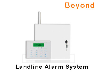 Buy LCD Landline 8 Wired zones Intruder Metal Case Hardwire Alarm System with multi languages at wholesale prices