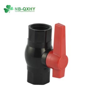 China Water Media 1/2-1 Inch Black PVC Octagonal Ball Valve with Threaded UV Protection on sale