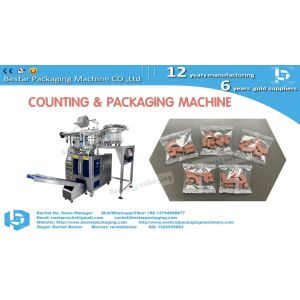 Cable clips automatic counting and pouch packing machine