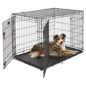 Easy Assembly Composite Pan 46cm Black Metal Dog Cage