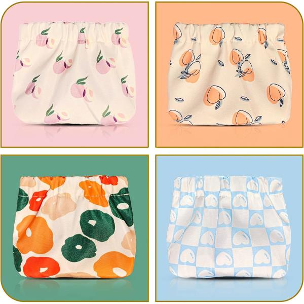 Durable Waterproof 4 PCS Mini Cosmetic Bag for Women, Waterproof Mini Travel Bag, Mini Bag for Purse Lipstick Organizer