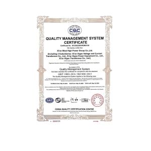 Xi'an Xigao Electricenergy Group Co., Ltd. Certifications