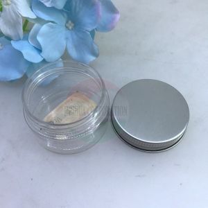 Confectionery 420ml Clear Plastic Cylinder Can with Aluminum Lid