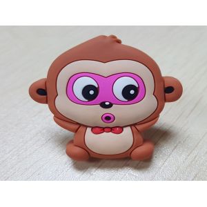 Animal Monkey Rubber Knobs  Childrens Bedroom Drawer Knobs Soft Plastic Dresser Handles