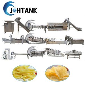 SS304 Fully Automatic Potato Chips Making Machine Banana Frozen Fried