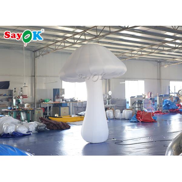 Polyester Inflatable Lighting Decoration With LED Light For Party / Blow Up Mushroom