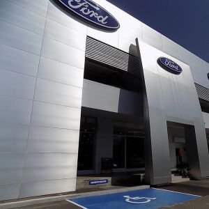 Flash Silver PVDF Aluminum Composite Panel High Dimensional Stability Advertisem