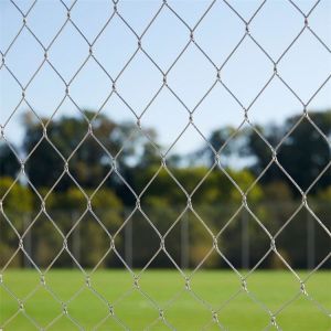 Customized Shape Design Stainless Steel Rope Mesh with Diamond Hole Shape for