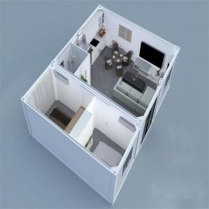 Steel Door Outdoor Prefabricated Container House for Modular Tiny Storage Office