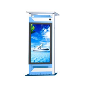 Multi Function Bus Stop Digital Signage Floor Standing Installation