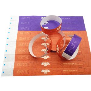 Adjustable Tyvek Dupont Wristband Activity Barcode Events Paper Event Admission