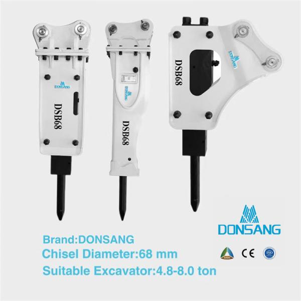 Buy 68Mm Chisel Diameter Hydraulic Rock Breaker 4.8-8.0 Ton Excavator Attachment at wholesale prices