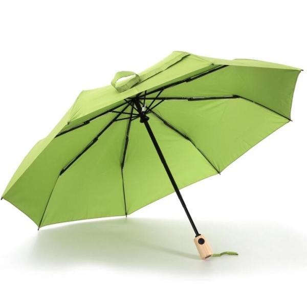 Buy 21"x8k Bamboo Handle Double fiberglass ribs Automatic Foldable Umbrella at wholesale prices