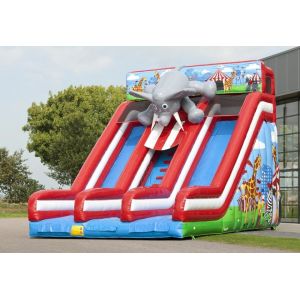 Quality Large Circus Commercial Inflatable Slide Elephant Infatable Dry Slide for sale