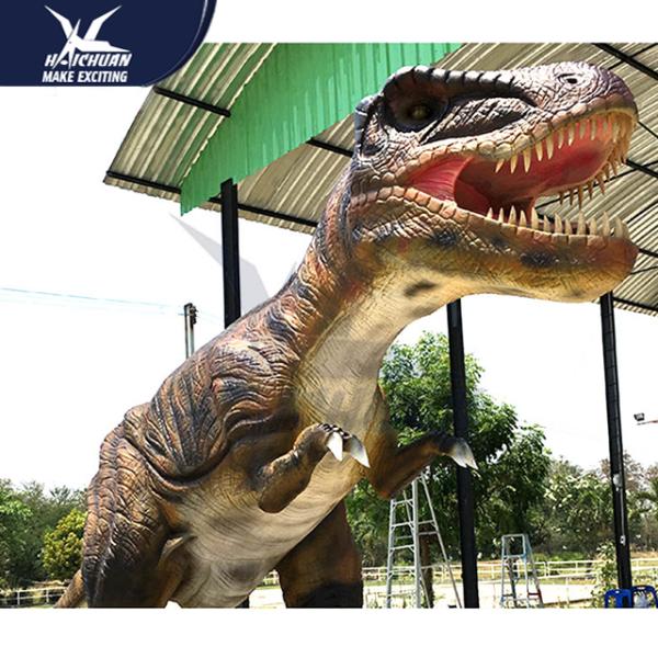 Water - Proof Outdoor Dinosaur / Spray Water And Smoke Vivid Animatronic Dinosaur Model