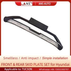 Black Front And Back Hyundai Tucson Bumper Guard Friction Resistant