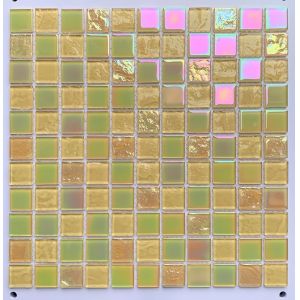 Quality Blue Ceramic Mosaic for Swimming Pool/Bathroom Handmade Printing Glass Technique for sale