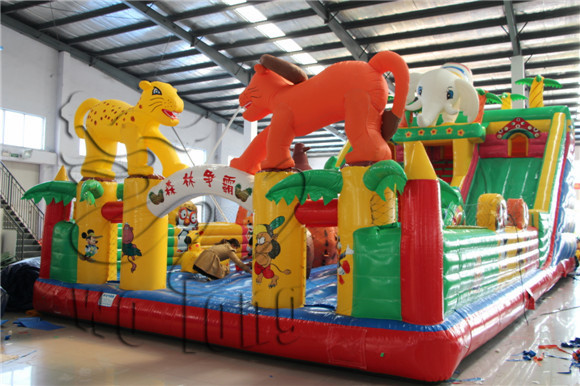 Large inflatable slides, commercial grade inflatable slide