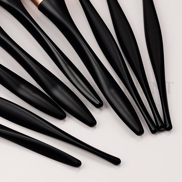 ISO14000 Full Face Makeup Brush Set With Matte Gold Color Aluminum Ferrule