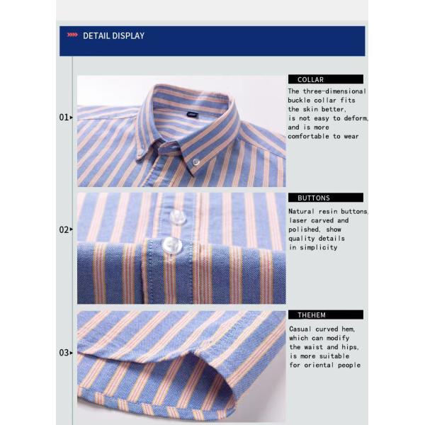 Embroidery Business Vintage Oxford 100% Cotton Working Silk Shirt Print Dress for Men