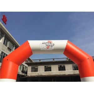Orange Oxford Cloth Blow Up Arch , Airtight Style Race Inflatable Gate