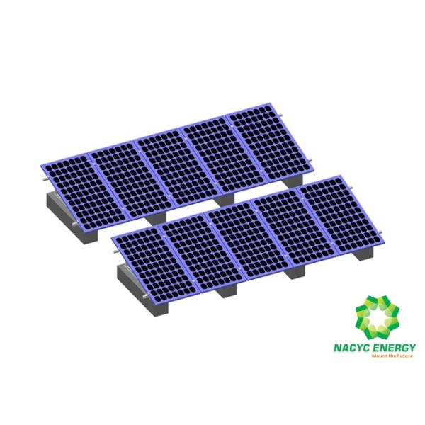 Triangular Shaped Flat Rooftop Solar Mounting Brackets Anodized Aluminum