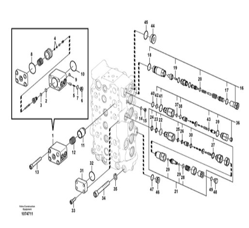 14672657 VOE14672657 Relief Valve Excavator Main Control Valve For Vo-lvo EW205D